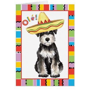 Fiesta Miniature Schnauzer - Cartão de Saudação