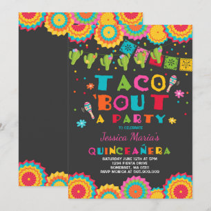 Fiesta Quinceanera Convite Taco Bout Festa