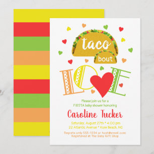 Fiesta Taco Sobre Chá de fraldas De Amor Convite