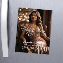 Fifty and Fabulous Magnetic Save the Date
