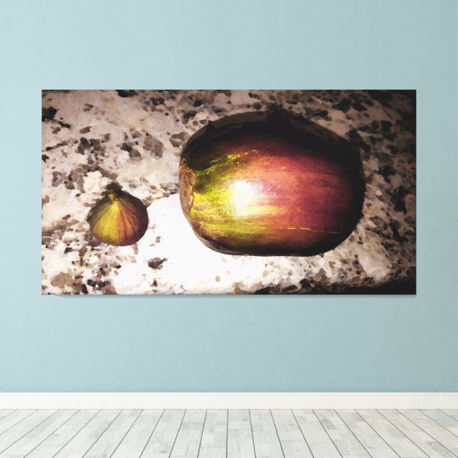 Fig & EggPlant - 60x32 Kitchen - Canvas Art (Insitu(piso de madeira))