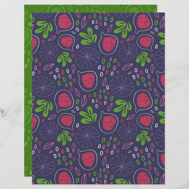 Fig Scrapbook Paper (Frente/Verso)