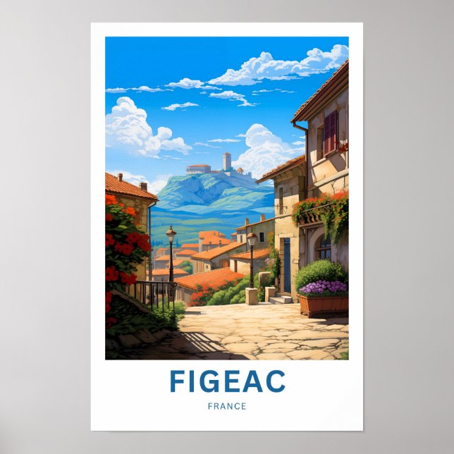 Figeac France Viagem Impressão (Frente)