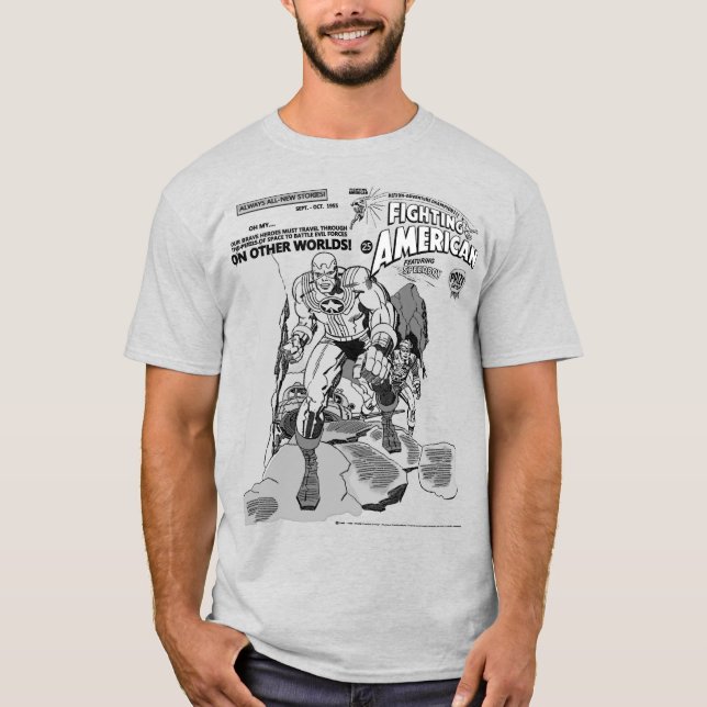  'Fighting American' Action Comic T-Shirt (Frente)