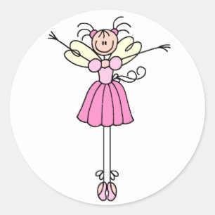 Figura bonito etiqueta da vara da bailarina