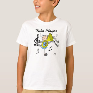 Figura camisa da vara do jogador da tuba