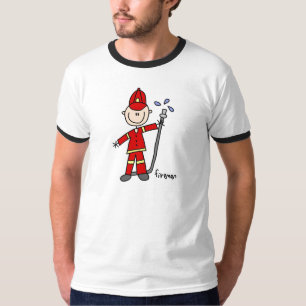 Figura camisa da vara do sapador-bombeiro