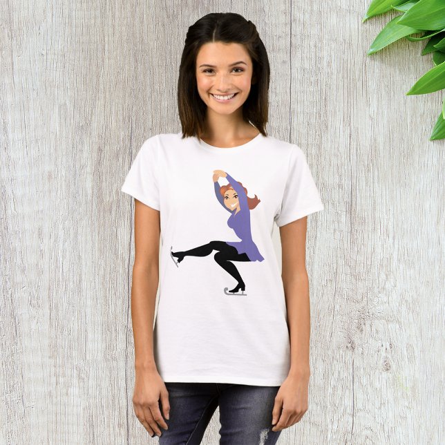 Figura: Camisa T das mulheres que patinam (Criador carregado)