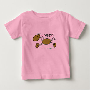Figura camiseta e presentes da vara do cavalo