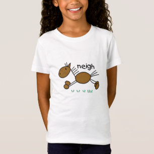 Figura camiseta e presentes da vara do cavalo