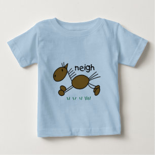Figura camiseta e presentes da vara do cavalo
