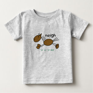 Figura camiseta e presentes da vara do cavalo
