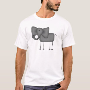 Figura camiseta e presentes da vara do elefante