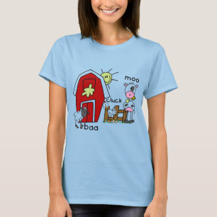Figura camiseta e presentes da vara dos animais de