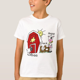 Figura camiseta e presentes da vara dos animais de