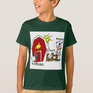 Figura camiseta e presentes da vara dos animais de