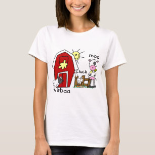 Figura camiseta e presentes da vara dos animais de