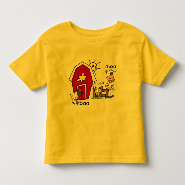 Figura camiseta e presentes da vara dos animais de (Frente)