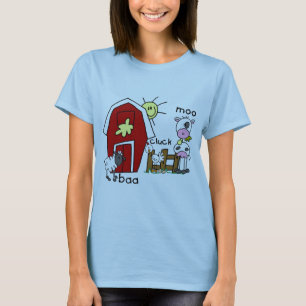 Figura camiseta e presentes da vara dos animais de
