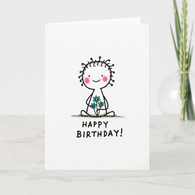 Figura de Aniversário Doce Cartão (Frente)