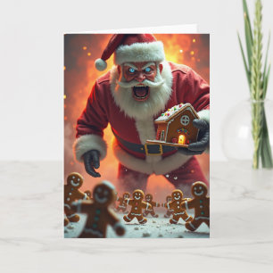 Figura de Natal Irritado Cartão de Arte