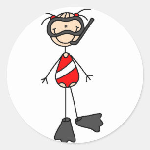 Figura etiqueta da vara da natação