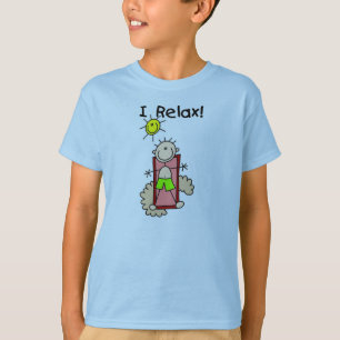 Figura menino da vara eu relaxo o t-shirt