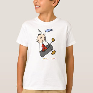 Figura menino da vara no t-shirt do balanço do