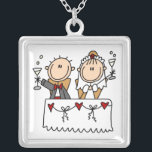 Figura noivos da vara que brindam a colar<br><div class="desc">Uma figura brinde da vara dos noivos a sua vida nova junto em uma colar toda a noiva a ser quem amar figuras da vara é certa adore!</div>