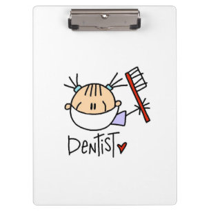 Figura prancheta fêmea da vara do dentista