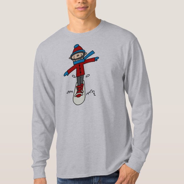 Figura t-shirt da vara do Snowboard (Frente)
