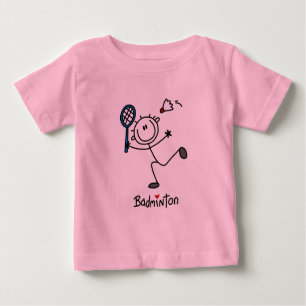 Figura t-shirt e presentes da vara do Badminton