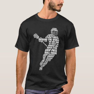 Figura t-shirt gráfico engraçado do Lacrosse dos