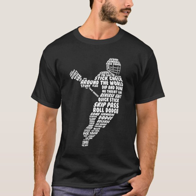 Figura t-shirt gráfico engraçado do Lacrosse dos (Frente)