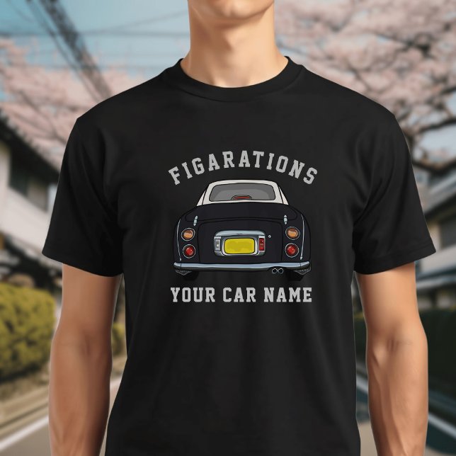 Figuras Black Figaro Car Name T-shirt (A fun black figgy t-shirt with space for your name or car name. )