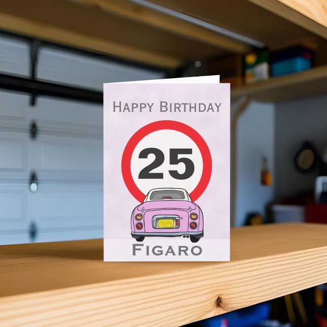 Figuras Cartão de Aniversário do Carro Perigoso-Ro (Happy birthday to your car! (or send it to your figaro loving friends))