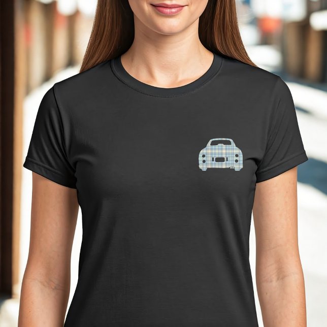 Figuras McFig Figaro Pocket Tartan Car T-Shirt (A cute tartan figaro car t-shirt! Perfect to wear when driving your cute car)