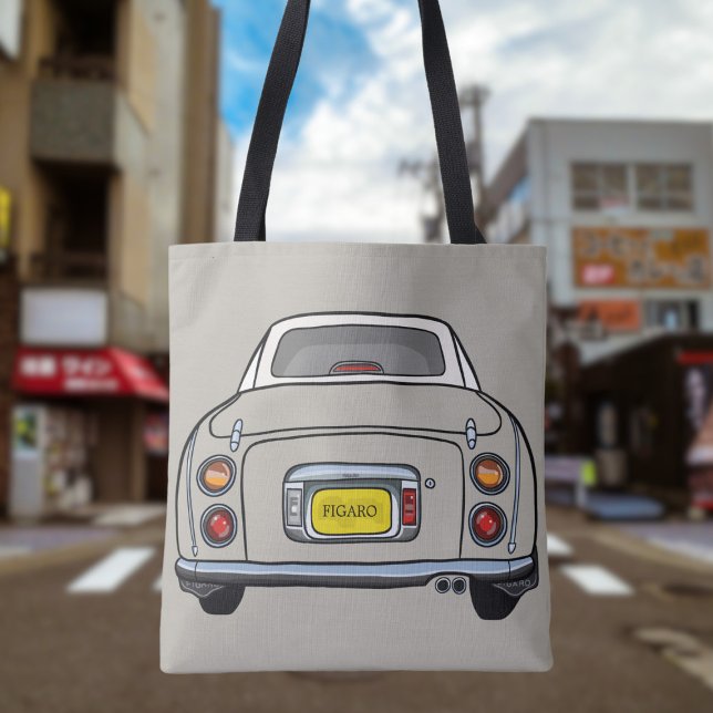 Figuras Topaz Mist Figaro Car Tote Bag (Add your car reg number or figgy car name to this cute topaz mist figaro car tote bag)
