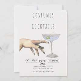 Figurinos + Cocktails Convite para o Dia das Bruxa