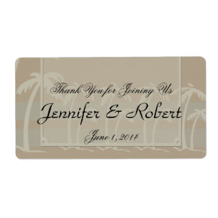 Fiji: Etiqueta de Garrafas de Palma Tropicais