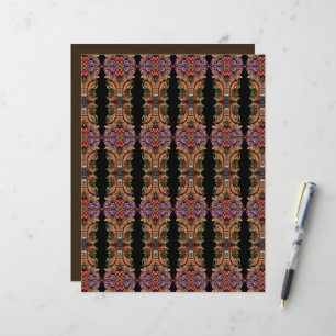 Fileiras de flores marrons meticulosas ScrapJourna