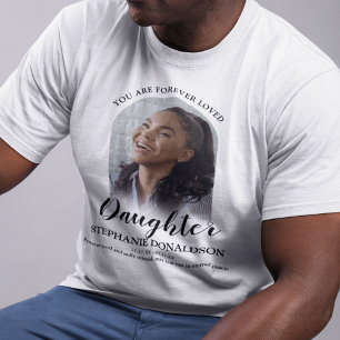 Filha Amada Para Sempre   Camiseta de Memorial de 