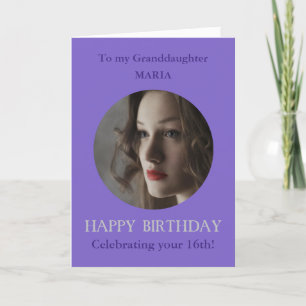 Filha de Cartão de Aniversário Fotográfica neta, 1
