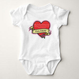 Filha e Pai Tatuagem Camisa Cardíaca