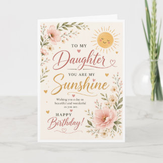Filha Você É Meu Sol Cartão