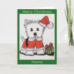 Filho BONITO Nana da filha da mãe do CARTÃO de<br><div class="desc">Eu criei este cartão de Natal bonito usando meu westie original art. Um cartão bonito para qualquer um.  Olhe por favor meus outros artigos do westie.</div>