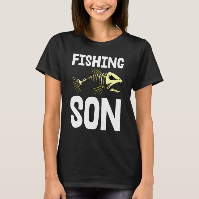 Filho De Pesca S Esqueleto Camisetas Ósseas (Frente)