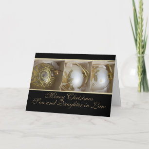 Filho e filha em direito Feliz Cartão de Natal