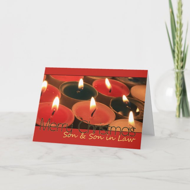 Filho e genro Cartão de Feliz Natal (Frente)