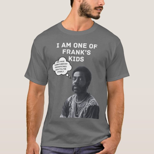 Filhos de Frank Camisa de Cinza Escura/Texto Branc (Frente)